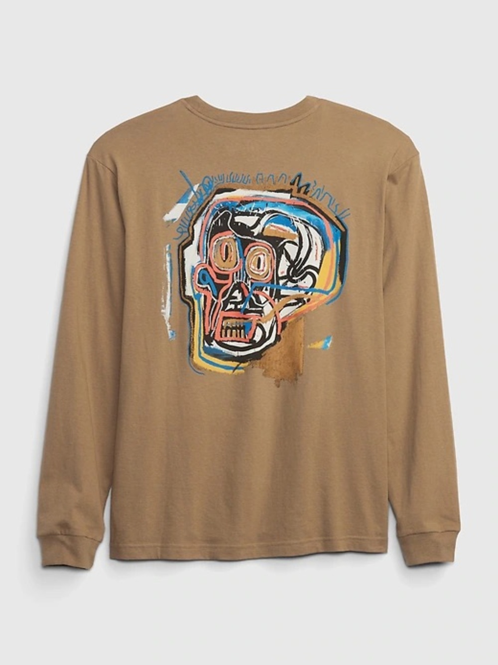GAP Basquiat Long-Sleeve Art Graphic Shirt - Brown